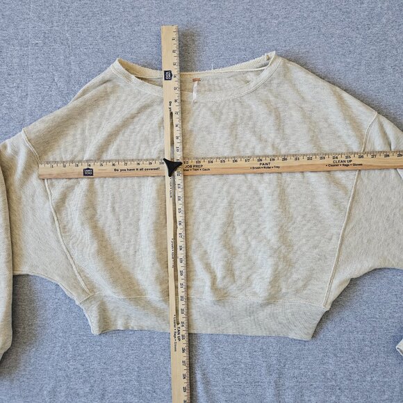Free People Oversized Joni Pullover Slouchy Sweatshirt Long Sleeve Size Large - Picture 5 of 5